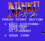 Ninku title screen for Sega Game Gear